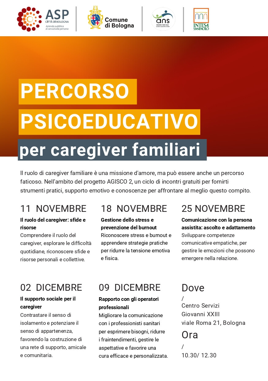 Percorso Psicoeducaticativo per caregiver familiari 