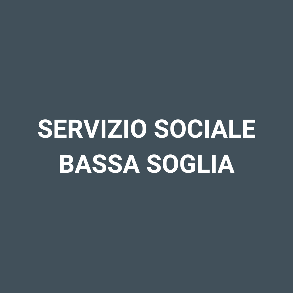 Servizio Sociale Bassa Soglia