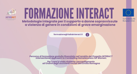 Formazione INTERACT: Metodologie integrate per il supporto a donne sopravvissute a violenza di genere in condizione di emarginazione
