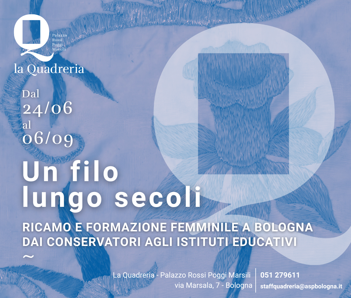 Un filo lungo secoli. Ricamo e formazione femminile a Bologna dai conservatori agli Istituti educativi.