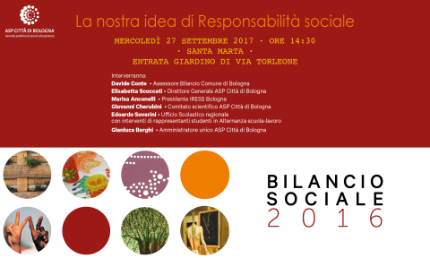 27 settembre: ASP presenta il Bilancio Sociale 2016
